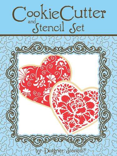 Hearts Cookie Cutter and Stencil Set - Click Image to Close